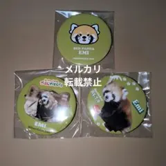 日本平動物園 オリジナル レッサーパンダ★えみ 缶バッジ3個