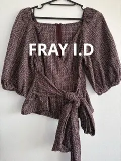 カシュクールツイードブラウス FRAY.I.D ワインレッド 0サイズ
