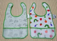 【新品・未使用】お食事エプロン はらぺこあおむし 2枚セット