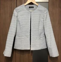 アッドルージュ　入学式ジャケット　ツイードジャケット　フォーマル　コサージュ付き