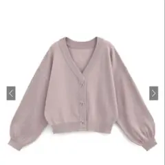 最終値下げ‼️GRL ビジューリボンボタンニットカーディガン[k9342e]