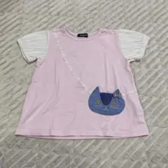 クレードスコープ　猫デザイン ピンク Tシャツ 120cm