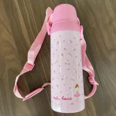 miki house 子ども用 水筒 ピンク 花柄 ストラップ付のサムネイル