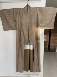 【紬】淡い茶系・幅広い年代に◎ クリーニング済（アフターケア付き）