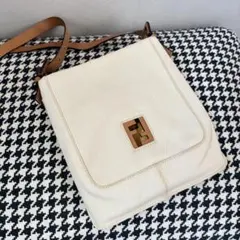 FENDI vintage キャンバス ショルダーバッグ ロゴ クロスボディ - メルカリ