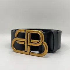 BALENCIAGA バレンシアガ BB クロコ型押し ベルト ブラック - メルカリ