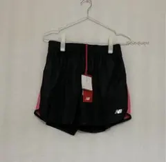 002 【新品未使用】　ニューバランス　ショートパンツ　黒　ピンク　L