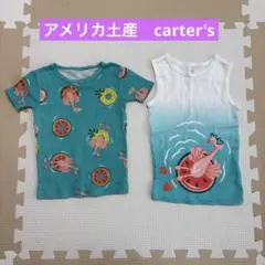 アメリカ土産　carter's フラミンゴ　Tシャツ　タンクトップ　3T
