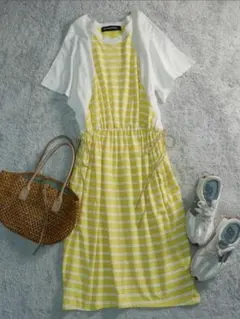 未使用・タグ付　メルシーボークー　ワンピース　個性　おしゃれ　ちりめん ゆったり mercibeaucoup,（メルシーボークー）の「メルシーボークー