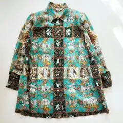 ジュンヤワタナベコムデギャルソンマンピンク アロハ柄ホルターネック