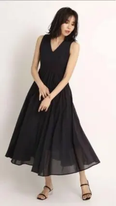 FRAY.ID♪ コットンボイルワンピース　ブラック　サイズ0