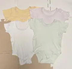 ベビー肌着 半袖ロンパース　4枚セット　年中素材