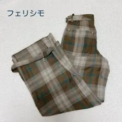 【新品✨】フェリシモ　チェック柄 ワイドパンツ