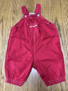 ミキハウス　オーバーオール　Mサイズ　赤　レッド　80〜90