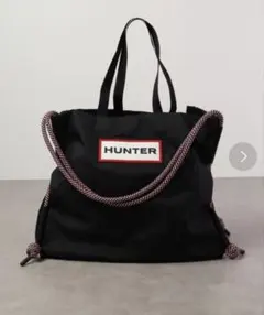 HUNTER トートバッグ ブラック ロープハンドルのサムネイル