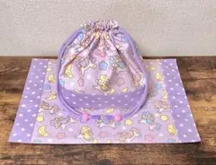 ＊ユニコーン柄＊お弁当袋＊ランチョンマット＊ドット柄＊パープル
