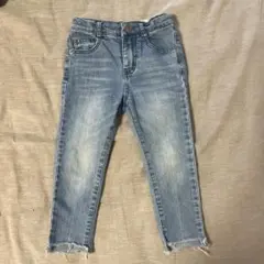 キッズ用 デニムパンツ ライトブルー カットオフのサムネイル