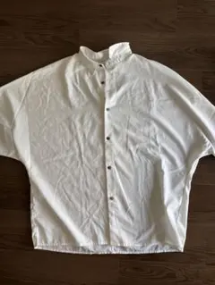 LOWRYS FARM オーバーサイズ ホワイトシャツ ボタン付き