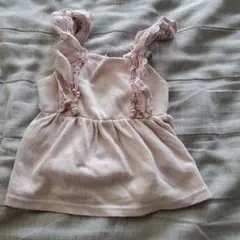 西松屋　フリル付きピンクキャミソール