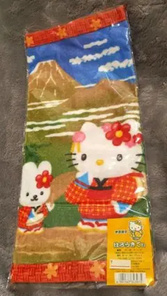 はろうきてぃ(485)動物園限定 探検家バージョン ハンドタオル 2002年 