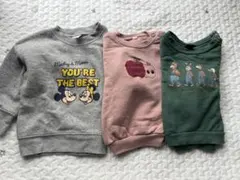 トレーナー3点セット（ミッキー・リンゴ・キャラクター）