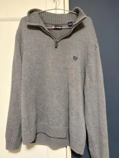 CHAPS グレー ジッパー付きセーター