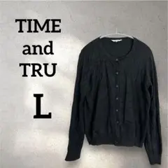 TIME and TRU 【L】長袖カーディガン ブラック