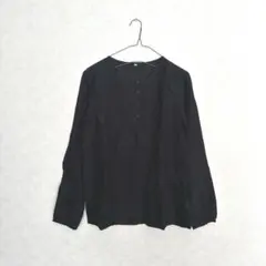 無印良品　シルク混ブラウス　M