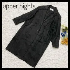 美品✨ upper hights リネン100% チェスターコート ブラック
