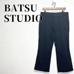 BATSU STUDIO　ピンストライプクロップドパンツ　サテンポケット　Y2Kのサムネイル