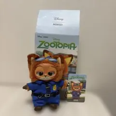 MINISO ズートピア Zootopia ぬいぐるみキーチェーン　ニック警察官