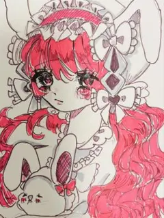 3枚セットオリジナルイラストアナログイラスト 萌えイラスト女の子