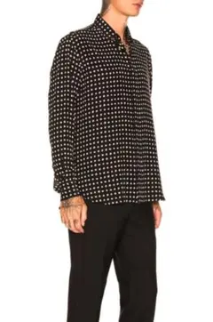Saint Laurant Paris スター 総柄 シルクシャツ エディのサムネイル