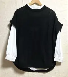 きよたん様専用♡レディースニットベスト&ブラウスセット新品