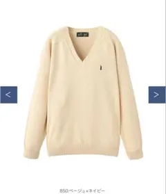 EASTBOY Vネックセーター ベージュ9サイズ