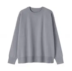 無印良品 洗えるミラノリブ編みクルーネックセーター婦人Ｓ・ライトグレー