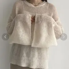 フレアスリーブ ニットセーターのサムネイル