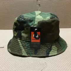 新品 ニューハッタン バケットハットのウッドランドカモ S/M
