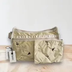 レスポートサック 猫柄 ショルダーバッグ ポーチ付き 刺繡