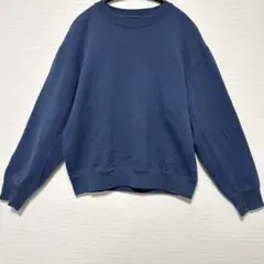 UNIQLO スウェット トレーナー S ブルー ベーシック 綿100%