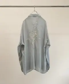ANCELLM AGING EMBROIDERY SHIRT SAX 25SS - メルカリ