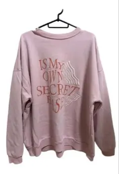 ピンク オーバーサイズ スウェット トレーナー　SLY