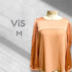 ビス ViS カットソー トップス ビジュー 長袖 Mサイズ カジュアル ピンクのサムネイル