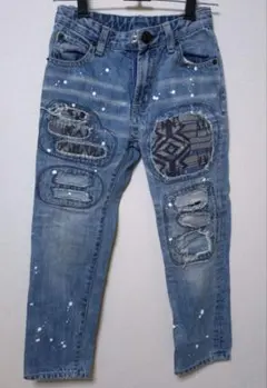 エフオーキッズ　ライトブルーダメージデニムパンツ最終価格