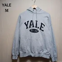 YALE パーカー M グレー 刺繍ロゴ 韓国ブランド