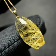 ⭐︎【天然】タイチンルチルクオーツ ペンダントトップ k18 3.2g