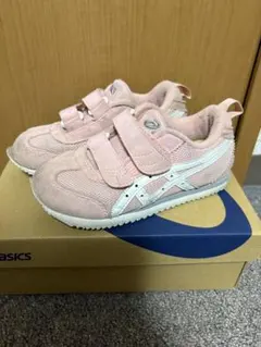 asics スニーカー ピンク 17.5cm キッズ マジックテープ 軽量のサムネイル