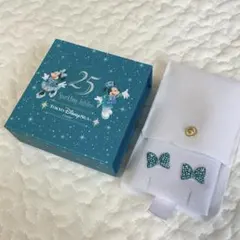 ディズニーシー25周年 ピアス スパークリングジュビリー ミニー リボン