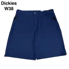 ディッキーズ w38 ハーフパンツ ワークショーツ 紺 ネイビー メンズ 古着