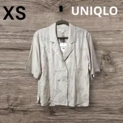 新品 未使用 ユニクロ × イネス レーヨン オープンカラー ブラウス 五分袖